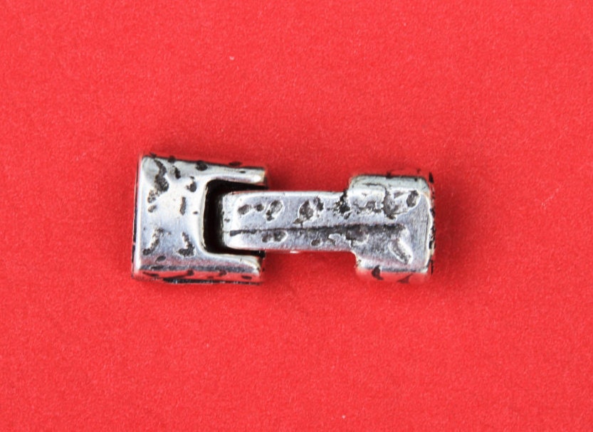 6/5 MADE IN EUROPE zamak hook clasp, hammered hook clasp, zamak hammered clasp, (6955)Qty1