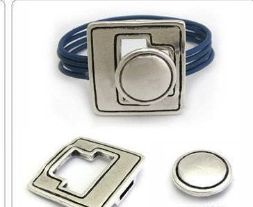 RC0011>>MADE IN EUROPE toggle clasp, button clasp,  silver toggle clasp, large toggle clasp (X6043ABAS) Qty 1