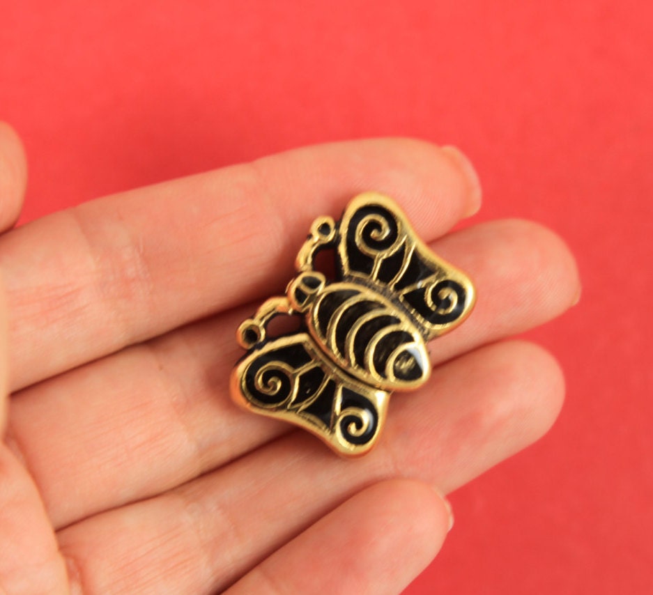 FC0224>>MADE in EUROPE 10mm flat leather cord clasp, magnetic clasp, butterfly clasp, (XM6005AG)QTY1