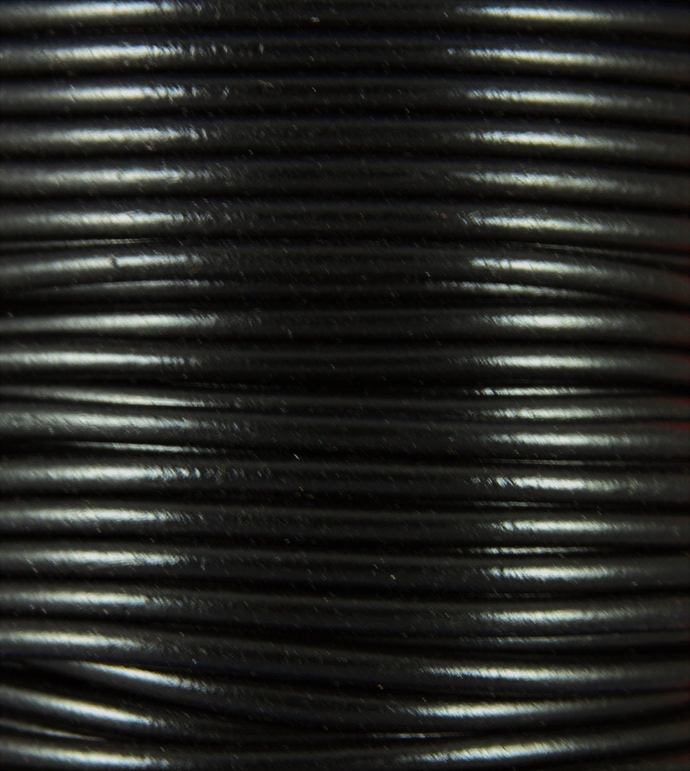 MADE IN SPAIN 2 feet (24"-60cm) black round leather cord, 5mm round leather cord, spanish leather cord (AR500/05/34)